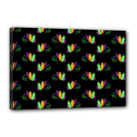 Digital Flowers Canvas 18  X 12  (stretched) by Sparkle