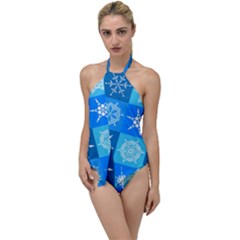 Snowflakes Go With The Flow One Piece Swimsuit by Sobalvarro