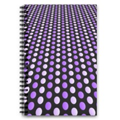 Purple And Pink Dots Pattern, Black Background 5 5  X 8 5  Notebook by Casemiro