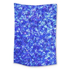 Blue Sequin Dreams Large Tapestry by essentialimage