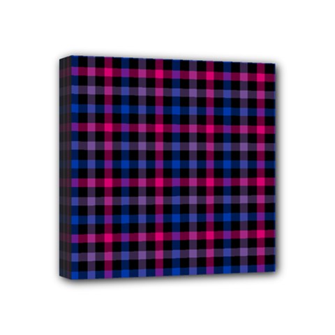 Bisexual Pride Checkered Plaid Mini Canvas 4  X 4  (stretched) by VernenInk