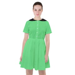 Algae Green & Black -  Sailor Dress by FashionLane