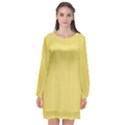 Arylide Yellow & Black - Long Sleeve Chiffon Shift Dress  View1