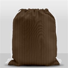 Brunette Brown & White -  Drawstring Bag (small) by FashionLane