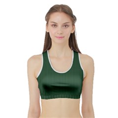 Eden Green & White - Sports Bra With Border by FashionLane