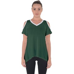 Eden Green & White - Cut Out Side Drop Tee by FashionLane