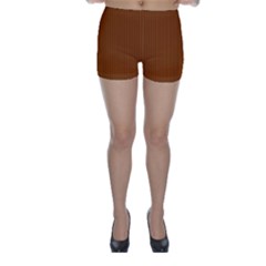 Rusty Orange & White - Skinny Shorts by FashionLane