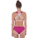 Peacock Pink & White - Criss Cross Bikini Set View2