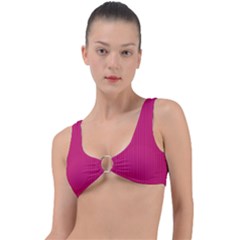 Peacock Pink & White - Ring Detail Bikini Top by FashionLane