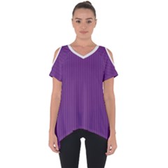 Eminence Purple & White - Cut Out Side Drop Tee by FashionLane