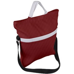 Berry Red & White - Fold Over Handle Tote Bag by FashionLane