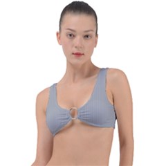 Chalice Silver Grey & Black - Ring Detail Bikini Top by FashionLane