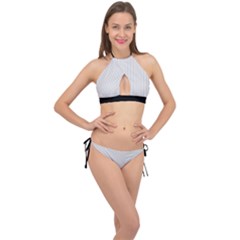 Platinum & Black - Cross Front Halter Bikini Set by FashionLane