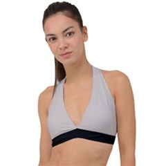 Abalone Grey & Black - Halter Plunge Bikini Top by FashionLane