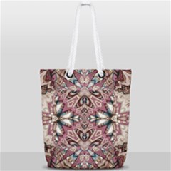 Pink Pattern Full Print Rope Handle Tote (small) by Dazzleway