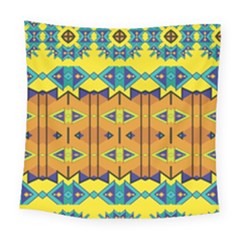 Tribal Pattern                                                         Square Tapestry by LalyLauraFLM
