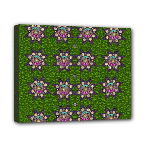 Star Over The Healthy Sacred Nature Ornate And Green Canvas 10  X 8  (stretched) by pepitasart