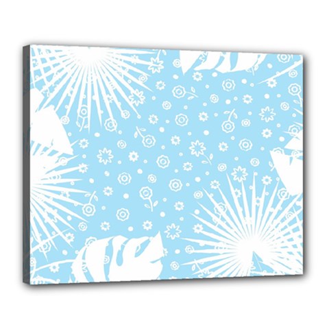 Flower Illustrations Canvas 20  X 16  (stretched) by HermanTelo