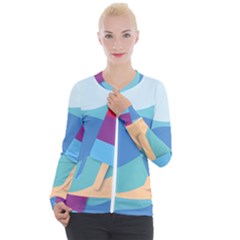 Ice Summer Beach Sea Dessert Casual Zip Up Jacket by HermanTelo