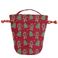 Gingerbread Krampus Drawstring Bucket Bag by Valentinaart