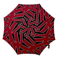 Leaves Silhouette Tropical Style Print Hook Handle Umbrellas (medium) by dflcprintsclothing