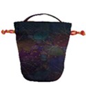 Fractal Leafs Drawstring Bucket Bag View2