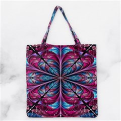 Fractal Flower Grocery Tote Bag by Sparkle