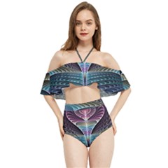 Fractal Design Halter Flowy Bikini Set  by Sparkle
