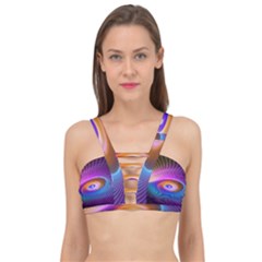 Fractal Illusion Cage Up Bikini Top by Sparkle