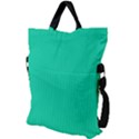 Caribbean Green - Fold Over Handle Tote Bag View2