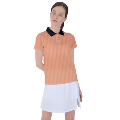 Cantaloupe Orange - Women s Polo Tee by FashionLane