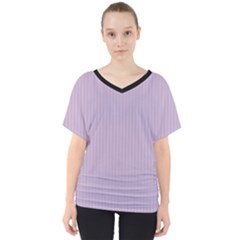 Wisteria Purple - V-neck Dolman Drape Top by FashionLane