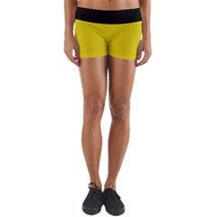 Citrine Yellow - Yoga Shorts by FashionLane