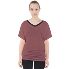 Brandy Brown - V-neck Dolman Drape Top by FashionLane