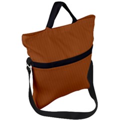 Burnt Orange - Fold Over Handle Tote Bag by FashionLane