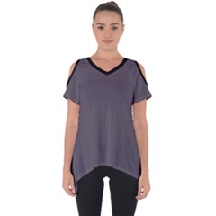 Dark Smoke Grey - Cut Out Side Drop Tee by FashionLane