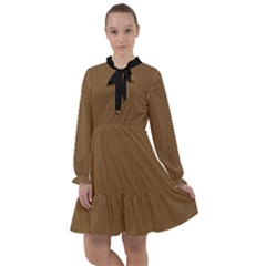 Coyote Brown - All Frills Chiffon Dress by FashionLane