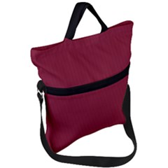 Rhubarb Red - Fold Over Handle Tote Bag by FashionLane
