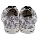 Line Art Black And White Rose Men s Low Top Canvas Sneakers View4