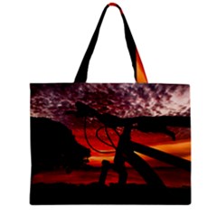 Mountain Bike Parked At Waterfront Park003 Zipper Mini Tote Bag by dflcprintsclothing