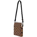 Large Black Polka Dots On Bone Brown - Multi Function Travel Bag View1