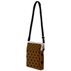 Large Black Polka Dots On Just Brown - Multi Function Travel Bag by FashionLane