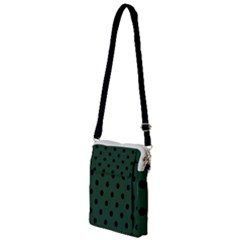 Large Black Polka Dots On Eden Green - Multi Function Travel Bag by FashionLane