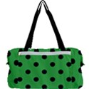 Large Black Polka Dots On Just Green - Multi Function Bag View2