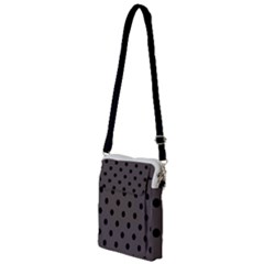 Large Black Polka Dots On Ash Grey - Multi Function Travel Bag by FashionLane