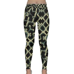 Dark Interlace Motif Mosaic Pattern Classic Yoga Leggings by dflcprintsclothing