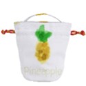 Pineapple Fruit Watercolor Painted Drawstring Bucket Bag View2