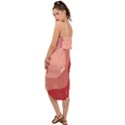Online Woman Beauty Pink Waist Tie Cover Up Chiffon Dress View2