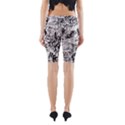 Black And White Graffiti Abstract Collage Yoga Cropped Leggings View2