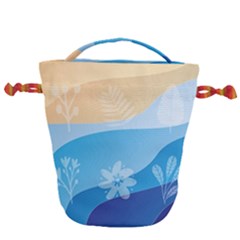 Flower Branch Corolla Wreath Lease Drawstring Bucket Bag by HermanTelo